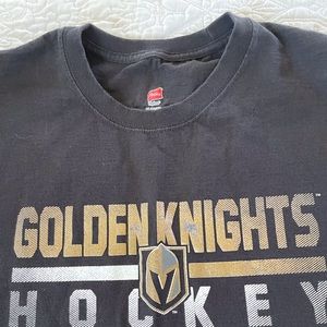 T-shirt With Golden knights hockey team logo on it